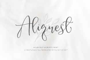 Aliquest Script Typeface Review for Editorial Design