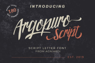 Argopuro Script: A Stunning Handwritten Font for Standout Craft Designs