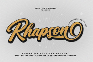 Rhapson Script: A Soft Retro Typeface for Editorial Design